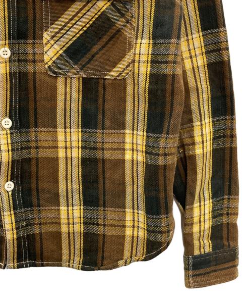 EIGHT G（エイトジー）EIGHT G (エイトジー) コットンネルシャツ ブラウン サイズ:XLの古着・服飾アイテム