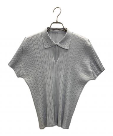 中古・古着通販】PLEATS PLEASE (プリーツプリーズ) ポロシャツ ブルー