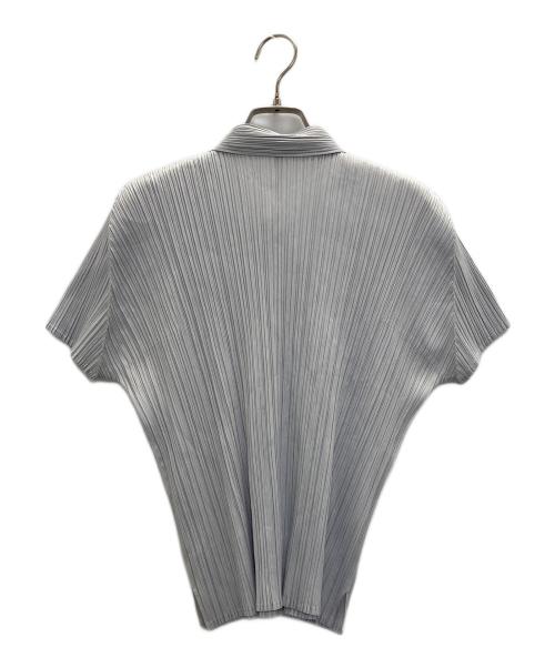 PLEATS PLEASE（プリーツプリーズ）PLEATS PLEASE (プリーツプリーズ) ポロシャツ ブルー サイズ:4の古着・服飾アイテム