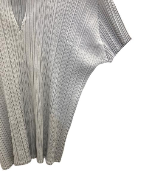 PLEATS PLEASE（プリーツプリーズ）PLEATS PLEASE (プリーツプリーズ) ポロシャツ ブルー サイズ:4の古着・服飾アイテム