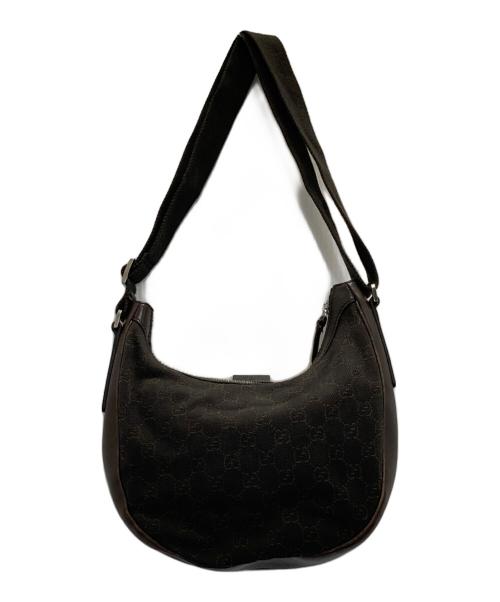 GUCCI（グッチ）GUCCI (グッチ) GG ホーボーショルダーバッグ ブラックの古着・服飾アイテム