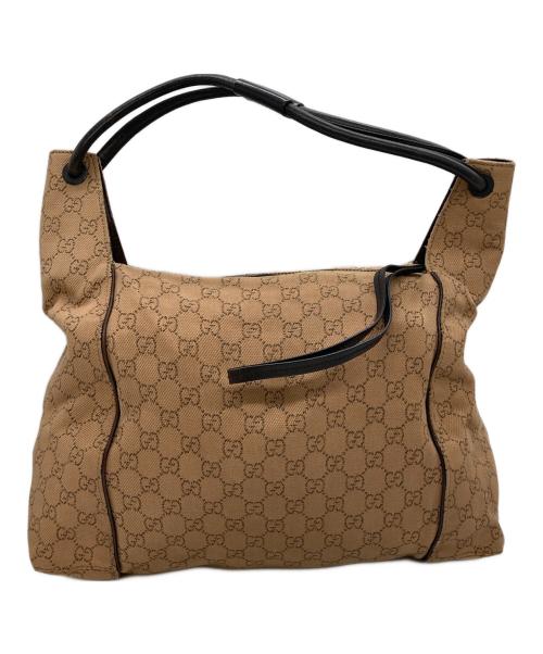 GUCCI（グッチ）GUCCI (グッチ) GGキャンバストートバッグ ベージュの古着・服飾アイテム