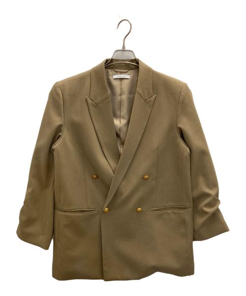 SIMPLICITE（シンプリシテ）SIMPLICITE (シンプリシテ) Wブレストピークド4Bジャケット2 ベージュ サイズ:Ｍの古着・服飾アイテム