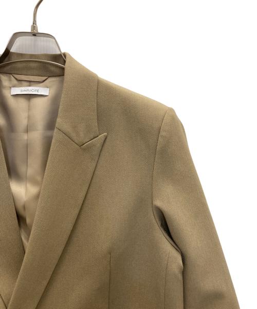SIMPLICITE（シンプリシテ）SIMPLICITE (シンプリシテ) Wブレストピークド4Bジャケット2 ベージュ サイズ:Ｍの古着・服飾アイテム