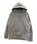 SUPREMEシュプリーム）の古着「Micro Logo Hooded Sweatshirt/マイクロロゴフーデッドスウェットシャツ」｜グレー