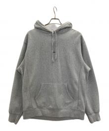 SUPREME（シュプリーム）の古着「Micro Logo Hooded Sweatshirt/マイクロロゴフーデッドスウェットシャツ」｜グレー