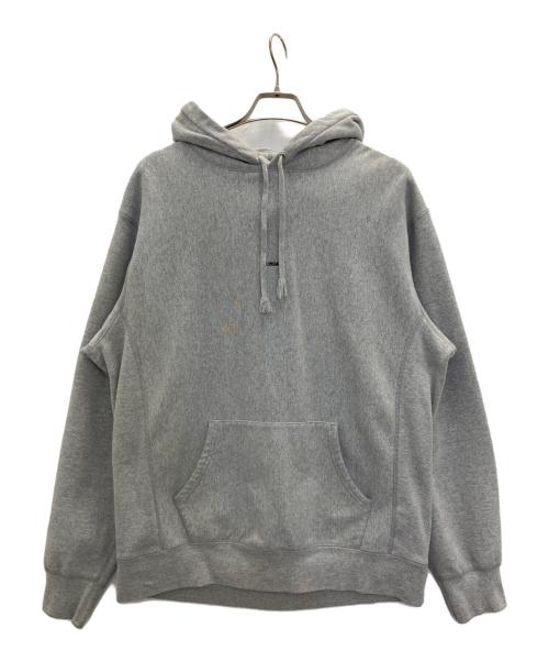SUPREME（シュプリーム）SUPREME (シュプリーム) Micro Logo Hooded Sweatshirt/マイクロロゴフーデッドスウェットシャツ グレー サイズ:Xlargeの古着・服飾アイテム