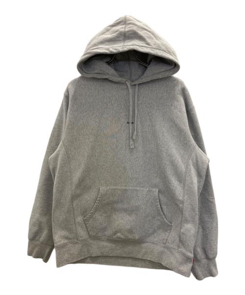 SUPREME（シュプリーム）SUPREME (シュプリーム) Micro Logo Hooded Sweatshirt/マイクロロゴフーデッドスウェットシャツ グレー サイズ:Xlargeの古着・服飾アイテム