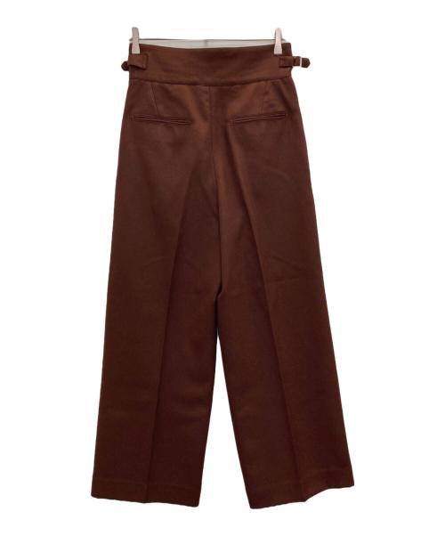 YLEVE（イレーヴ）YLEVE (イレーヴ) アジャスタブルウールパンツ ブラウンの古着・服飾アイテム