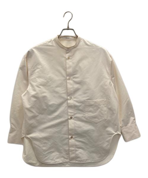 MACPHEE（マカフィー）MACPHEE (マカフィー) ポリエステルコットン バンドカラーシャツ アイボリー サイズ:36の古着・服飾アイテム