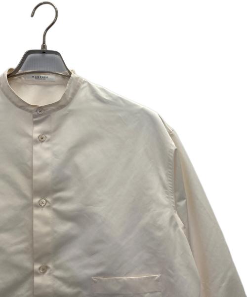 MACPHEE（マカフィー）MACPHEE (マカフィー) ポリエステルコットン バンドカラーシャツ アイボリー サイズ:36の古着・服飾アイテム