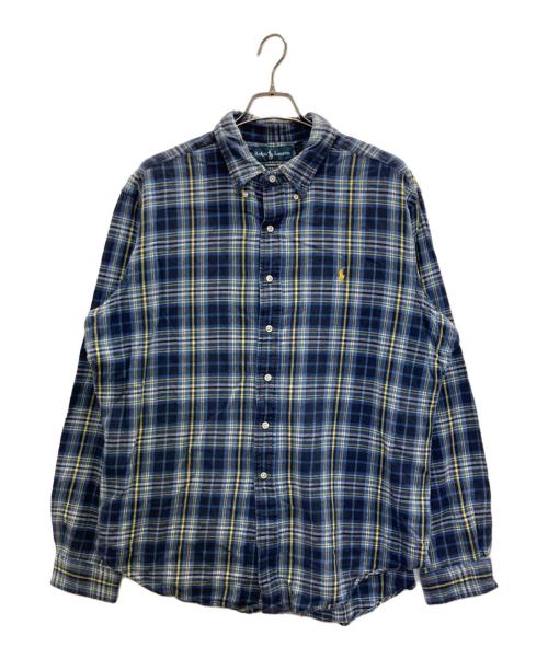 RALPH LAUREN（ラルフローレン）RALPH LAUREN (ラルフローレン) ボタンダウンネルシャツ ブルー サイズ:XLの古着・服飾アイテム