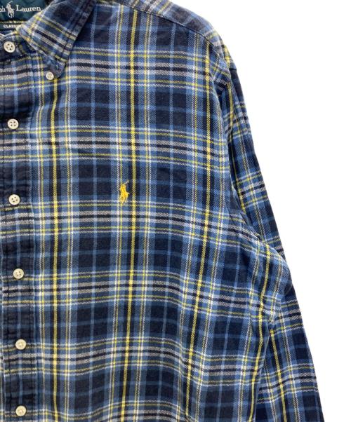 RALPH LAUREN（ラルフローレン）RALPH LAUREN (ラルフローレン) ボタンダウンネルシャツ ブルー サイズ:XLの古着・服飾アイテム