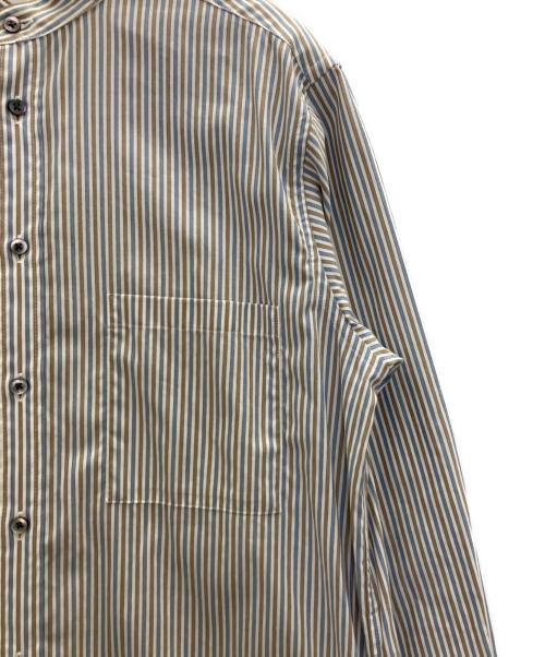 6(ROKU) BEAUTY&YOUTH（ロク ビューティーアンドユース）6(ROKU) BEAUTY&YOUTH (ロク ビューティーアンドユース) STRIPE SHIRT ONE PIECE ブラウン サイズ:36の古着・服飾アイテム