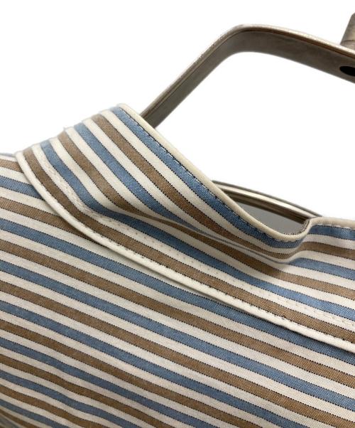 6(ROKU) BEAUTY&YOUTH（ロク ビューティーアンドユース）6(ROKU) BEAUTY&YOUTH (ロク ビューティーアンドユース) STRIPE SHIRT ONE PIECE ブラウン サイズ:36の古着・服飾アイテム