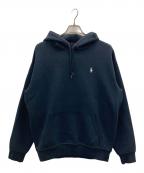 POLO RALPH LAURENポロ・ラルフローレン）の古着「バックPOLOプリントフーディー」｜ネイビー