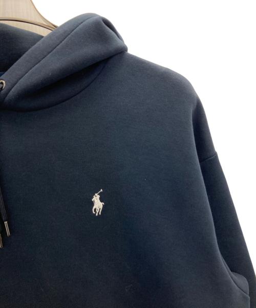 POLO RALPH LAUREN（ポロ・ラルフローレン）POLO RALPH LAUREN (ポロ・ラルフローレン) バックPOLOプリントフーディー ネイビー サイズ:Mの古着・服飾アイテム