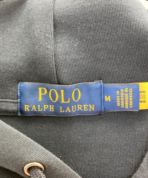 POLO RALPH LAUREN（ポロ・ラルフローレン）POLO RALPH LAUREN (ポロ・ラルフローレン) バックPOLOプリントフーディー ネイビー サイズ:Mの古着・服飾アイテム