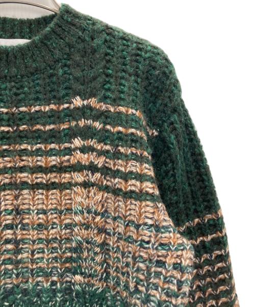MURRAL（ミューラル）MURRAL (ミューラル) Gradation knit short sweater グリーン サイズ:SIZE FREEの古着・服飾アイテム