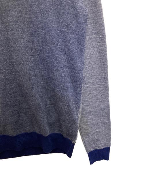 COMME des GARCONS SHIRT（コムデギャルソンシャツ）COMME des GARCONS SHIRT (コムデギャルソンシャツ) 切替Vネックニット ブルー サイズ:Sの古着・服飾アイテム
