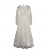 Kaeneカエン）の古着「レース×シフォンドレス」｜ホワイト