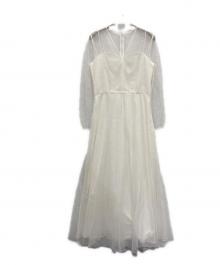 Kaene（カエン）の古着「レース×シフォンドレス」｜ホワイト