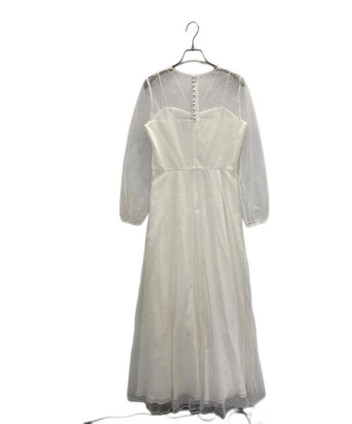 Kaene（カエン）Kaene (カエン) レース×シフォンドレス ホワイト サイズ:Sの古着・服飾アイテム