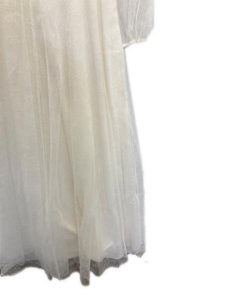 Kaene（カエン）Kaene (カエン) レース×シフォンドレス ホワイト サイズ:Sの古着・服飾アイテム