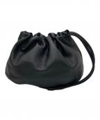 russetラシット）の古着「巾着レザーバッグ」｜ブラック