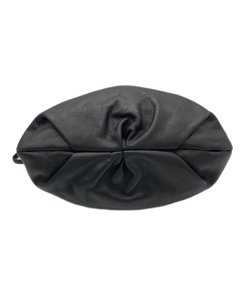 russet（ラシット）russet (ラシット) 巾着レザーバッグ ブラックの古着・服飾アイテム