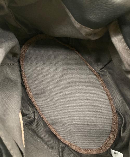 russet（ラシット）russet (ラシット) 巾着レザーバッグ ブラックの古着・服飾アイテム