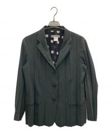 ISSEY MIYAKE WHITE LABEL（イッセイミヤケホワイトレーベル）の古着「裏地ドットプリーツジャケット」｜グレー