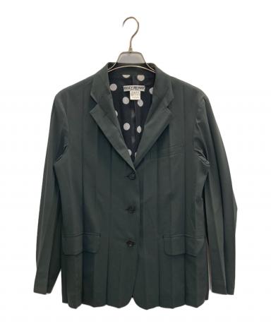 イッセイミヤケ　FETE プリーツ ジャケット　オフホワイト　3 中古・古着通販】ISSEY MIYAKE FETE (イッセイミヤケフェット) 襟
