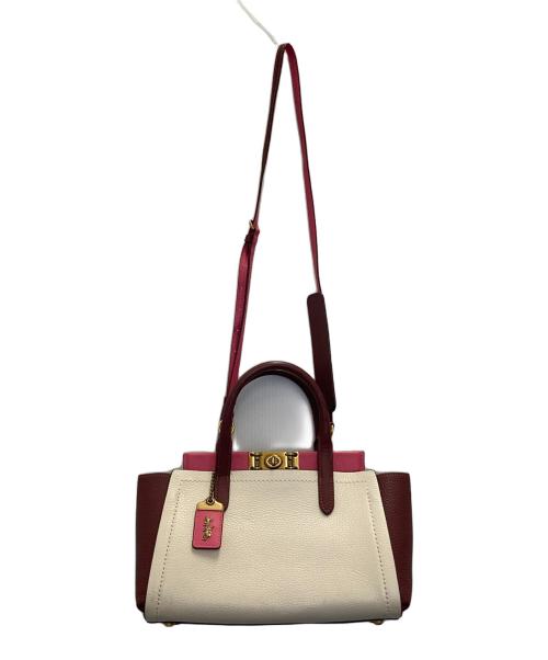 COACH（コーチ）COACH (コーチ) ２Wayハンドバッグ ピンクの古着・服飾アイテム
