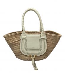 Chloe（クロエ）の古着「MARCIE カゴバッグ」｜ベージュ×ホワイト