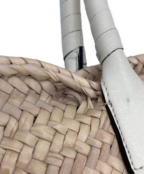 Chloe（クロエ）Chloe (クロエ) MARCIE カゴバッグ ベージュ×ホワイトの古着・服飾アイテム