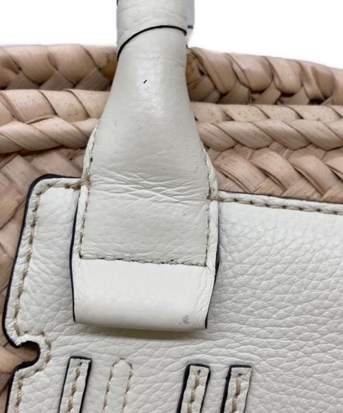 Chloe（クロエ）Chloe (クロエ) MARCIE カゴバッグ ベージュ×ホワイトの古着・服飾アイテム