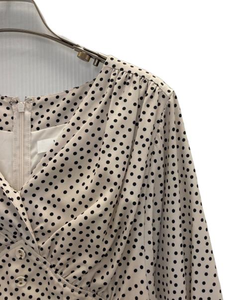 HER LIP TO（ハーリップトゥ）Her lip to (ハーリップトゥ) レーヨンポルカドットロングドレス アイボリー サイズ:SIZE Sの古着・服飾アイテム