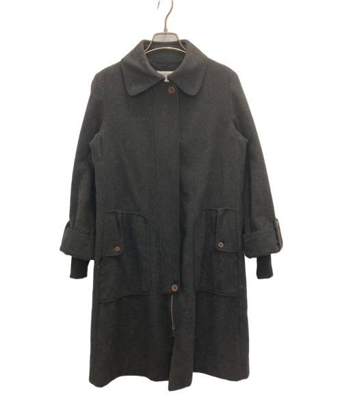 MM6 Maison Margiela（エムエムシックスメゾンマルジェラ）MM6 Maison Margiela (エムエムシックスメゾンマルジェラ) ジップウールステンカラーコート ネイビー サイズ:36の古着・服飾アイテム