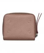 Maison Margielaメゾンマルジェラ）の古着「2つ折り レザー ジップアラウンド ミニウォレット」｜ピンク