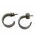 MM6 Maison Margiela（エムエムシックスメゾンマルジェラ）の古着「ロゴ カットアウト フープピアス」｜シルバー