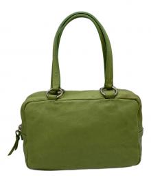 MIU MIU（ミュウミュウ）の古着「シルバーロゴプレートロングハンドルバッグ」｜グリーン