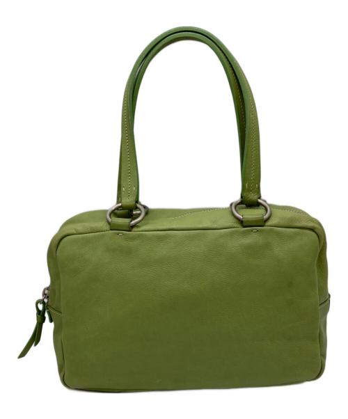 MIU MIU（ミュウミュウ）MIU MIU (ミュウミュウ) シルバーロゴプレートロングハンドルバッグ グリーンの古着・服飾アイテム