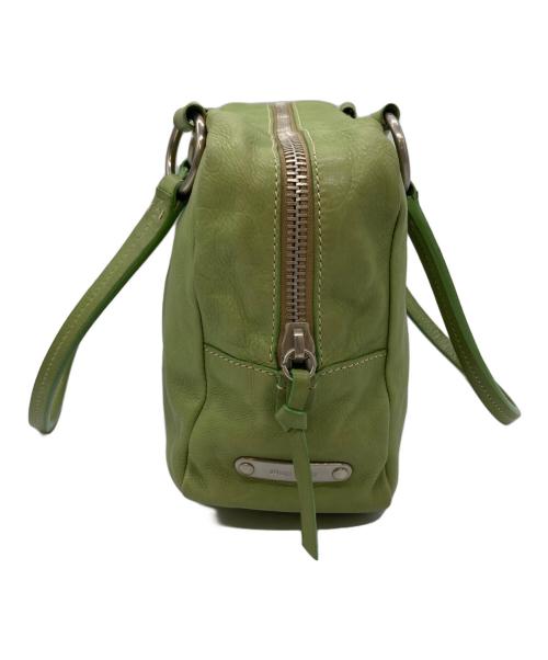 MIU MIU（ミュウミュウ）MIU MIU (ミュウミュウ) シルバーロゴプレートロングハンドルバッグ グリーンの古着・服飾アイテム