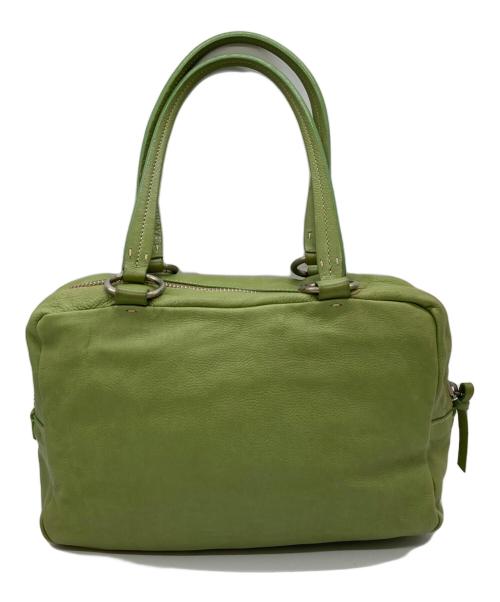 MIU MIU（ミュウミュウ）MIU MIU (ミュウミュウ) シルバーロゴプレートロングハンドルバッグ グリーンの古着・服飾アイテム