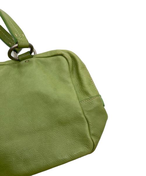 MIU MIU（ミュウミュウ）MIU MIU (ミュウミュウ) シルバーロゴプレートロングハンドルバッグ グリーンの古着・服飾アイテム