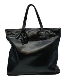 RALPH LAUREN（ラルフローレン）の古着「スタッズスクエアトートバッグ」｜ブラック