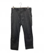 WACKO MARIAワコマリア）の古着「チェクパンツ」｜ブラック