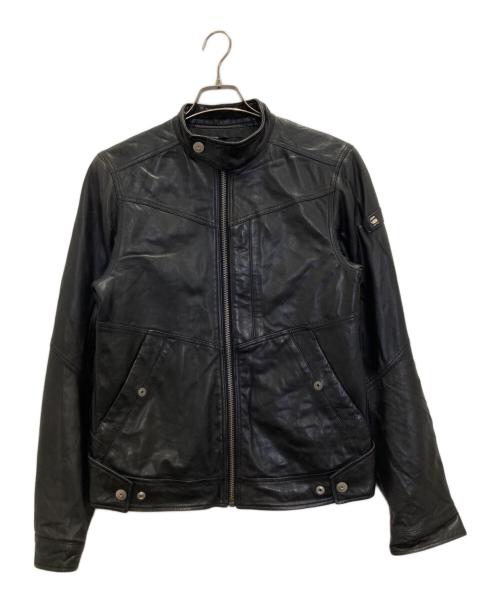 G-STAR RAW（ジースターロゥ）G-STAR RAW (ジースターロゥ) シングルライダースジャケット ブラック サイズ:XSの古着・服飾アイテム