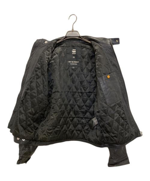 G-STAR RAW（ジースターロゥ）G-STAR RAW (ジースターロゥ) シングルライダースジャケット ブラック サイズ:XSの古着・服飾アイテム